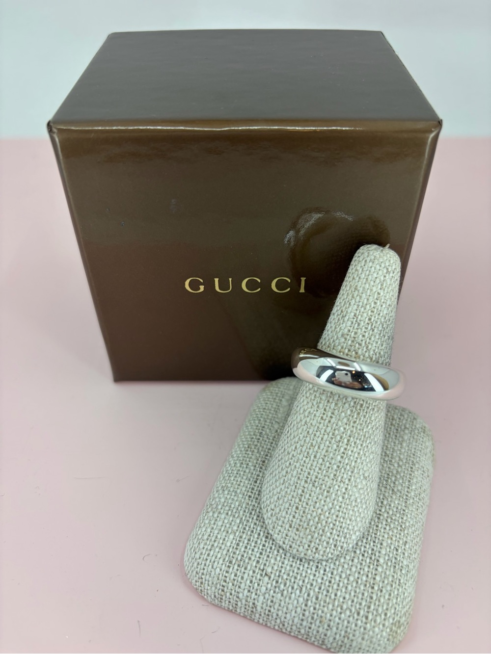 Gucci Silver Polished Dome Ring